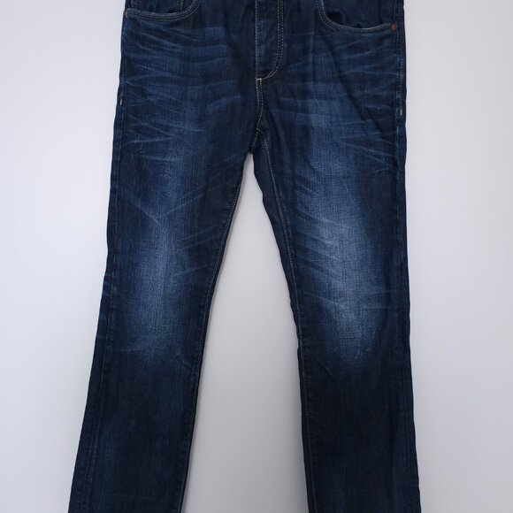 Jack & Jones Vintage Clark Original Jeans Men's 32x32 Dark Wash Straight Denim - Picture 3 of 16